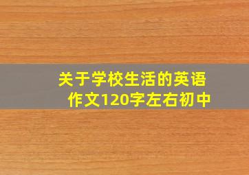 关于学校生活的英语作文120字左右初中