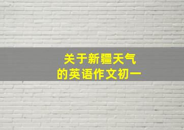 关于新疆天气的英语作文初一