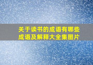 关于读书的成语有哪些成语及解释大全集图片