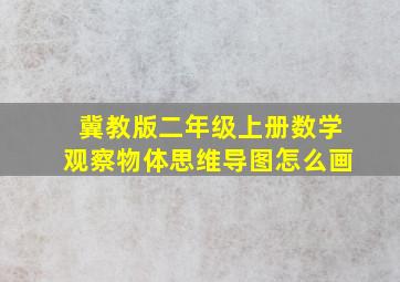 冀教版二年级上册数学观察物体思维导图怎么画