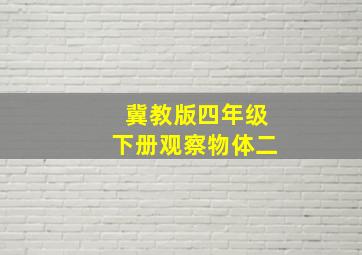 冀教版四年级下册观察物体二