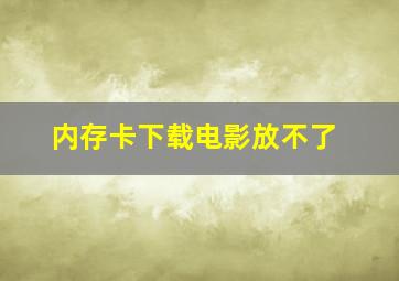 内存卡下载电影放不了