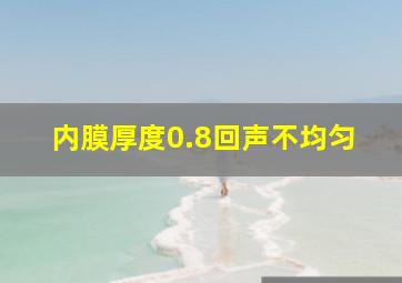 内膜厚度0.8回声不均匀