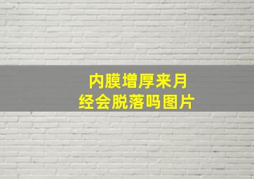 内膜增厚来月经会脱落吗图片