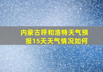 内蒙古呼和浩特天气预报15天天气情况如何