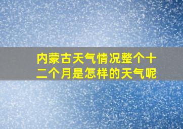 内蒙古天气情况整个十二个月是怎样的天气呢