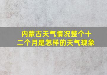 内蒙古天气情况整个十二个月是怎样的天气现象