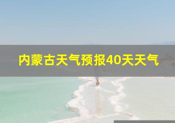 内蒙古天气预报40天天气