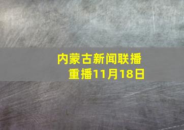 内蒙古新闻联播重播11月18日