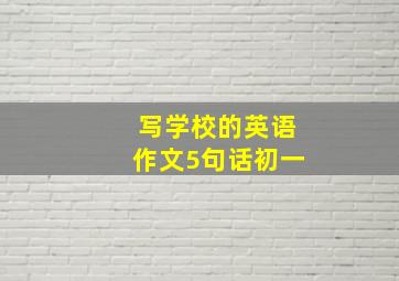 写学校的英语作文5句话初一