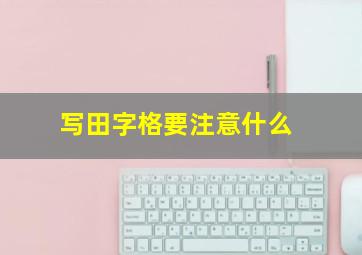 写田字格要注意什么