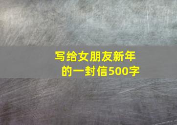 写给女朋友新年的一封信500字