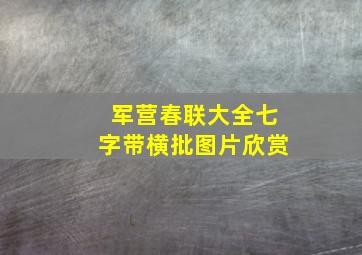 军营春联大全七字带横批图片欣赏