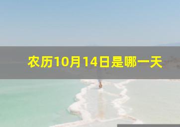 农历10月14日是哪一天