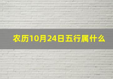 农历10月24日五行属什么