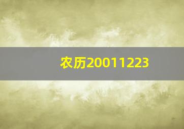 农历20011223