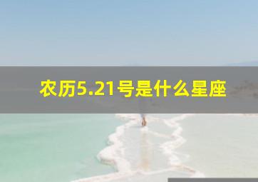 农历5.21号是什么星座