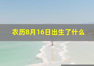 农历8月16日出生了什么