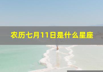 农历七月11日是什么星座