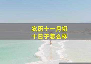 农历十一月初十日子怎么样