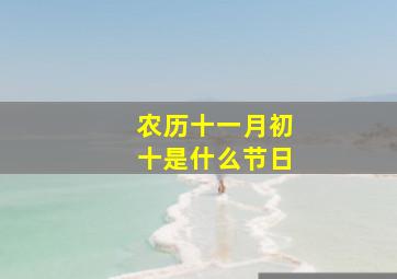 农历十一月初十是什么节日