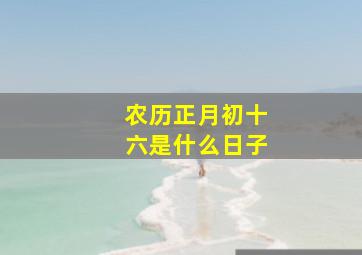 农历正月初十六是什么日子