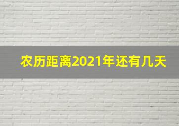 农历距离2021年还有几天