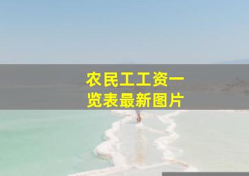 农民工工资一览表最新图片