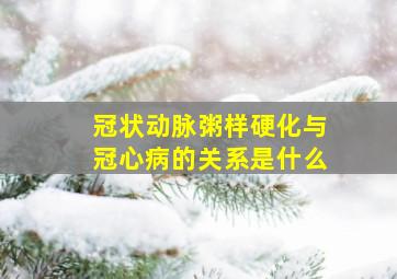 冠状动脉粥样硬化与冠心病的关系是什么