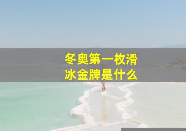 冬奥第一枚滑冰金牌是什么