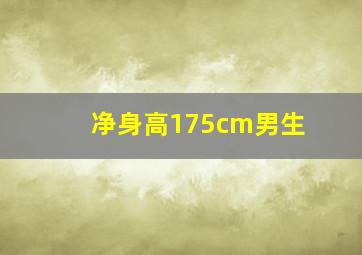 净身高175cm男生