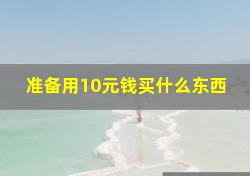 准备用10元钱买什么东西