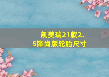 凯美瑞21款2.5锋尚版轮胎尺寸