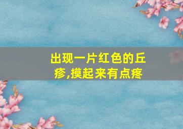 出现一片红色的丘疹,摸起来有点疼