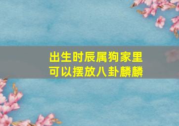 出生时辰属狗家里可以摆放八卦麟麟