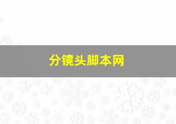 分镜头脚本网