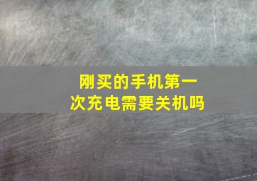 刚买的手机第一次充电需要关机吗