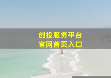 创投服务平台官网首页入口