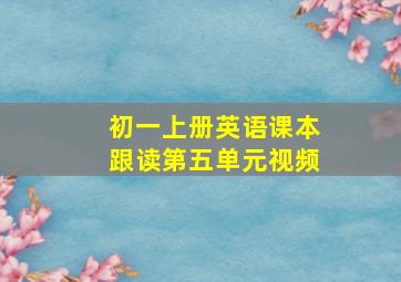 初一上册英语课本跟读第五单元视频