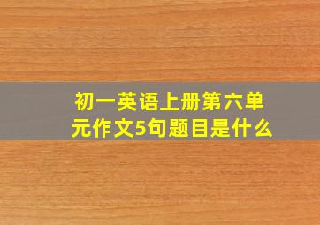 初一英语上册第六单元作文5句题目是什么