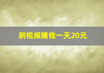 刷视频赚钱一天20元