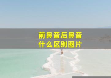 前鼻音后鼻音什么区别图片