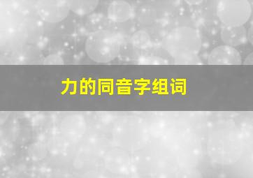 力的同音字组词