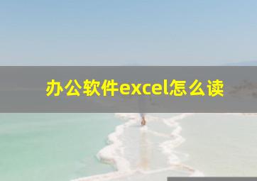 办公软件excel怎么读