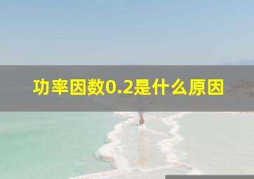 功率因数0.2是什么原因