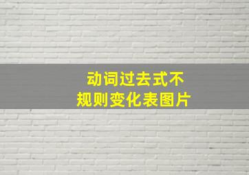 动词过去式不规则变化表图片