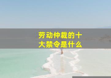 劳动仲裁的十大禁令是什么