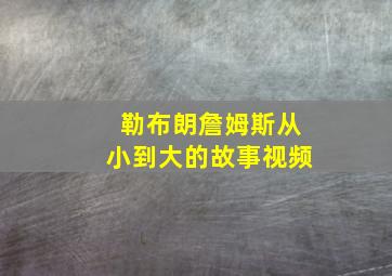 勒布朗詹姆斯从小到大的故事视频