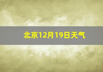 北京12月19日天气