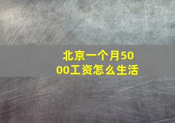 北京一个月5000工资怎么生活